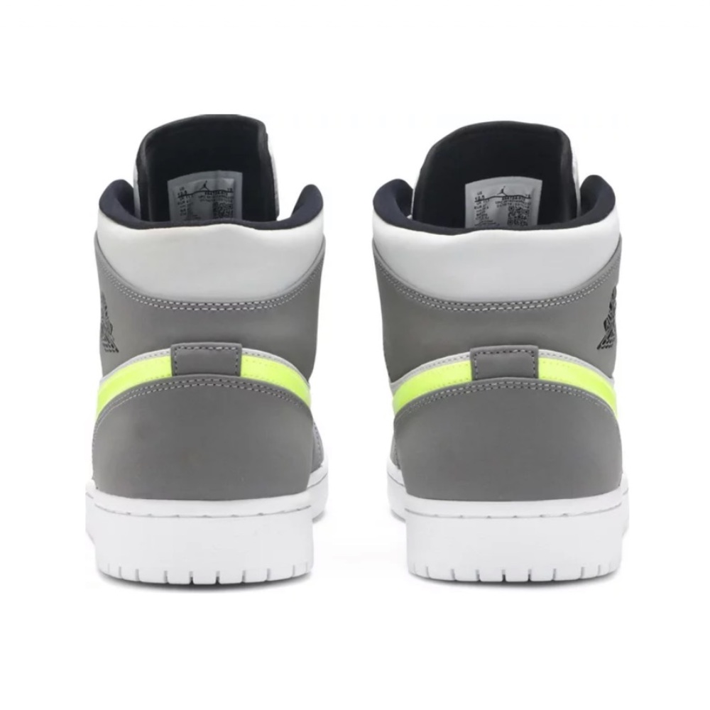 NIKE Air Jordan 1 Mid 'Gunsmoke Volt' - Picture 4 of 12